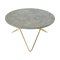 Grey Marble and Brass O Table by OxDenmarq 1