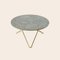 Grey Marble and Brass O Table by OxDenmarq 2
