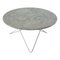 Grey Marble and Black Steel O Table by OxDenmarq 1