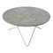 O Table aus grauem Marmor & schwarzem Stahl von OxDenmarq 1