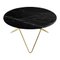 Black Marquina Marble and Brass O Table by OxDenmarq 1