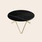 Black Marquina Marble and Brass O Table by OxDenmarq 2