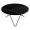 Tavolo O in marmo nero Marquina e acciaio nero di OxDenmarq, Immagine 1