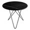 Black Marquina Marble and Black Steel Dining O Table by OxDenmarq 1