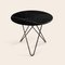 Black Marquina Marble and Black Steel Dining O Table by OxDenmarq 2