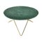 Green Indio Marble and Brass O Table by OxDenmarq 1