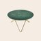 Green Indio Marble and Brass O Table by OxDenmarq 2