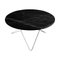 Schwarzer O Table aus Marquina Marmor & Stahl von OxDenmarq 1