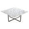 White Carrara Marble and Black Steel Medium Ninety Table by OxDenmarq 1