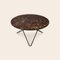 Brauner O Table aus Emperador Marmor & schwarzem Stahl von OxDenmarq 2