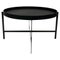 Large Black Leather Deck Table by OxDenmarq 1