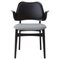 Silla Gesture de haya negra con cuero negro gris menta de Warm Nordic, Imagen 1