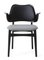 Silla Gesture de haya negra con cuero negro gris menta de Warm Nordic, Imagen 2
