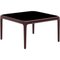 Xaloc Burgundy Coffee Table 50 with Glass Top by Mowee 2