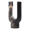 Schwarzer Lyra Kerzenhalter aus Marmor von Dan Yeffet 1