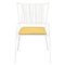 White Capri Chair with Seat Cushion by Cools Collection 1