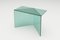 Blue Clear Glass Poly Square Coffe Table by Sebastian Scherer 3