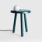 Alby Petrol Green Albi Small Table with Lamp by Mason Editions 2