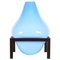 Runde quadratische blaue Bubble Vase von Studio Thier & Van Daalen 1