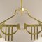 Art Deco Viennese Brass Hanging Lamp, 1920s, Image 6