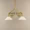 Art Deco Viennese Brass Hanging Lamp, 1920s 7