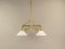 Art Deco Viennese Brass Hanging Lamp, 1920s 17