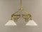 Art Deco Viennese Brass Hanging Lamp, 1920s 1