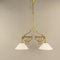 Art Deco Viennese Brass Hanging Lamp, 1920s 4
