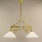 Art Deco Viennese Brass Hanging Lamp, 1920s 2