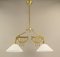 Art Deco Viennese Brass Hanging Lamp, 1920s 21