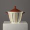 French Ceramics Lidded Bowl by Marianne Westman for Longchamp, France 1
