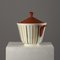Französische Keramikschale mit Deckel von Marianne Westman für Longchamp, Frankreich 3