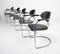 Cantilever Chairs in Leatherette and Black Wood from Effezeta, Italy, 1980s, Set of 5 13