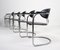 Cantilever Chairs in Leatherette and Black Wood from Effezeta, Italy, 1980s, Set of 5 10
