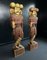 Indian Artist, Carved Soldier Statues, 1800s, Wood, Set of 2 3