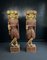 Indian Artist, Carved Soldier Statues, 1800s, Wood, Set of 2, Image 1