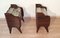 Mid-Century Italian Bedside Tables with Glass Tops in the style of Vittorio Dassi, 1950s, Set of 2, Image 12