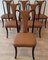 Mid-Century Modern Wood and Leather Dining Chairs, Italy, 1950, Set of 6 2