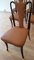 Mid-Century Modern Wood and Leather Dining Chairs, Italy, 1950, Set of 6, Image 6