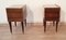 Tables de Chevet Art Déco Mid-Century en Noyer avec Plateaux en Verre, Italie, 1950s, Set de 2 13