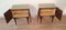 Italienische Mid-Century Art Deco Nachttische aus Nussholz mit Glasplatten, 1950er, 2er Set 18