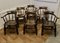 English Oak and Elm Windsor Carver Chairs, Set of 6 4