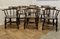 English Oak and Elm Windsor Carver Chairs, Set of 6 3