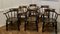 English Oak and Elm Windsor Carver Chairs, Set of 6 2