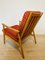 Vintage Red Armchair from Ton, 1960s, Image 6