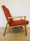 Vintage Red Armchair from Ton, 1960s 4