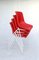 Danish Plastic Red Chairs by Niels Gammelgaard for Ikea, 1984, Set of 4 6