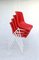 Danish Plastic Red Chairs by Niels Gammelgaard for Ikea, 1984, Set of 4, Image 6