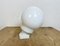 Vintage White Porcelain Wall Light with Milk Glass, 1960s 2