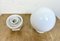 Vintage White Porcelain Wall Light with Milk Glass, 1960s 7